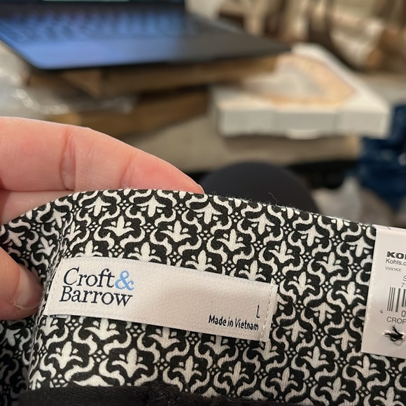 croft & barrow Black Small Print Easy Pull-On Skort/NWT/Various Sizes - Picture 11 of 16